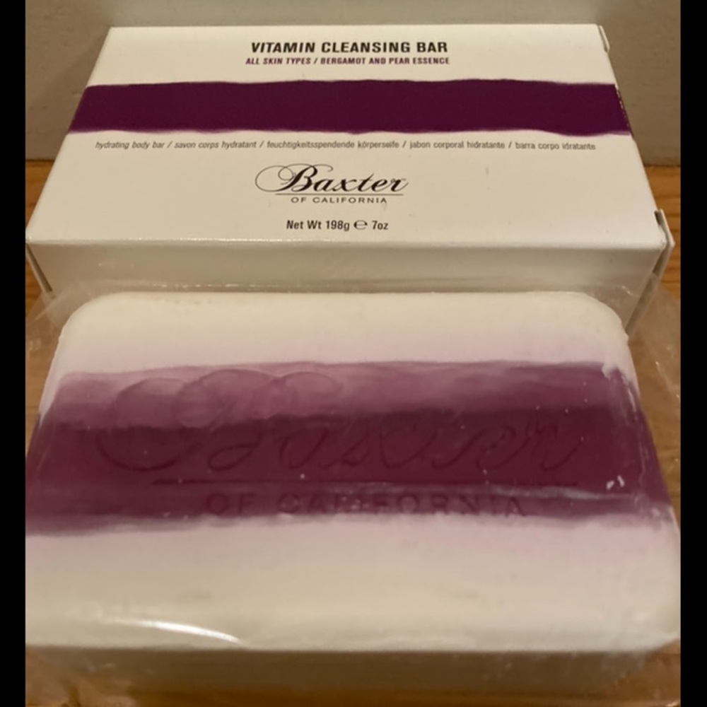 NIB Baxter Vitamin cleansing bar Bergamot & Pear